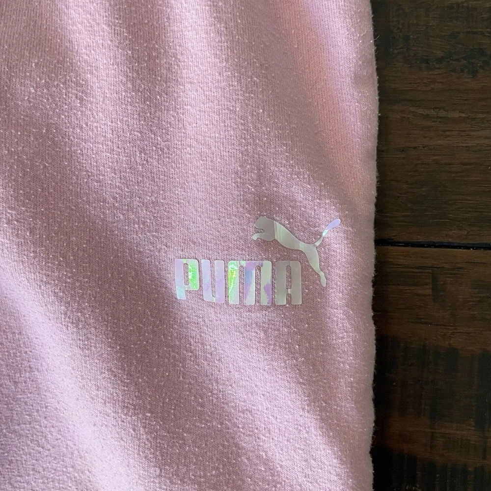 Puma Pink Hoodie Sweatshirt and Joggers Matching Set - Picture 9 of 12